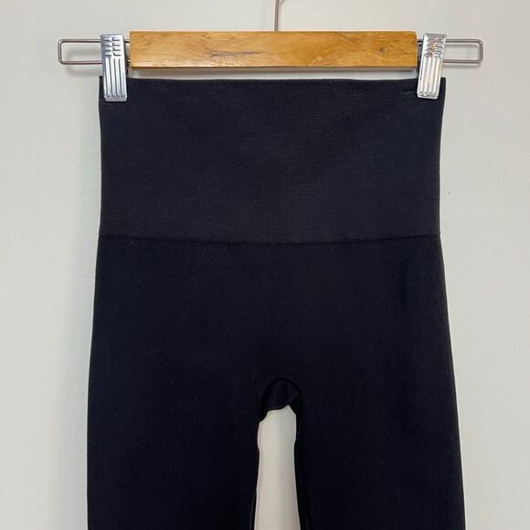 SPANX Black Seamless Tummy Control Slimming Zipper Ankle Leggings Small - Picture 5 of 8